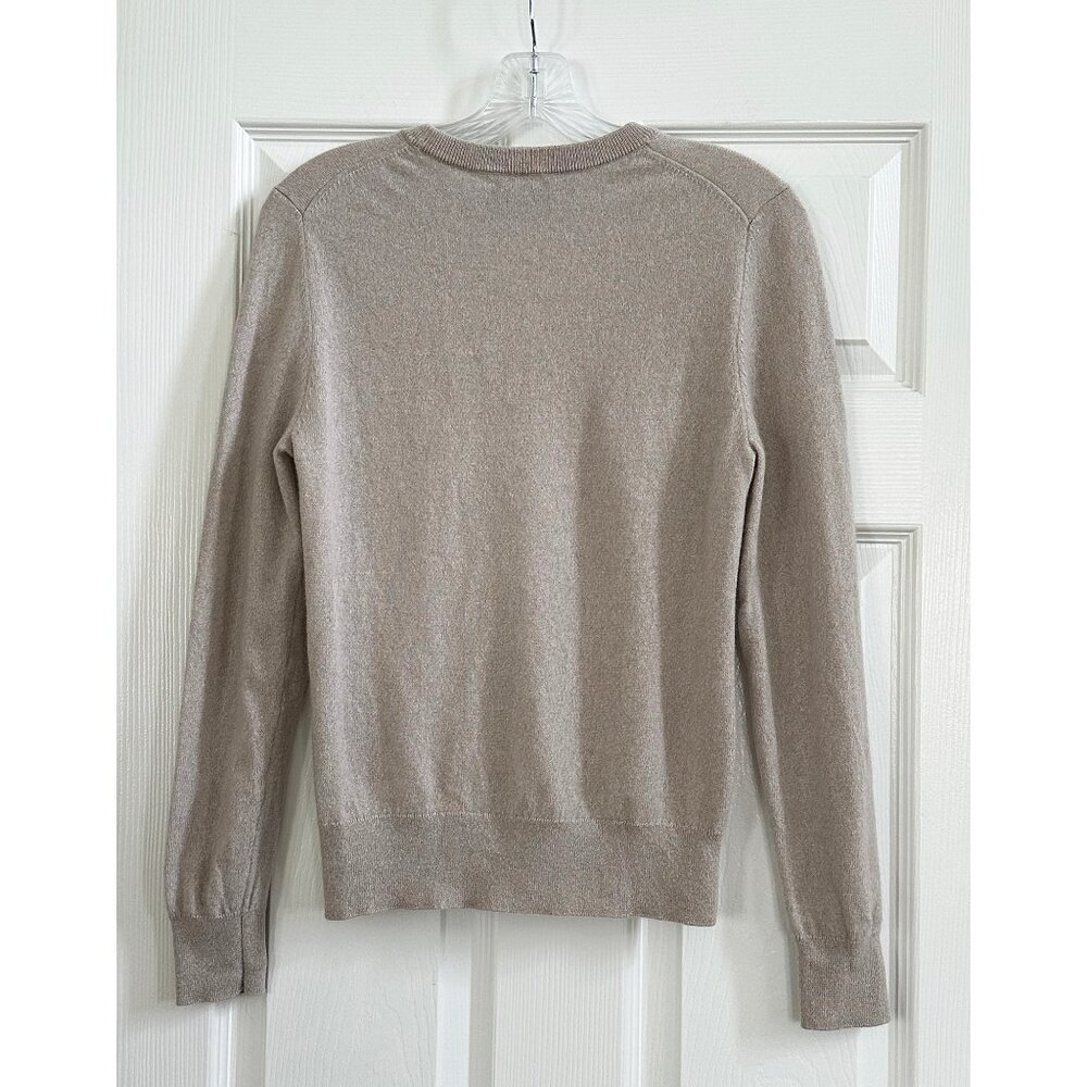Quince Mongolian Cashmere Crewneck Sweater Heather Cloud Beige - Medium - Picture 4 of 6